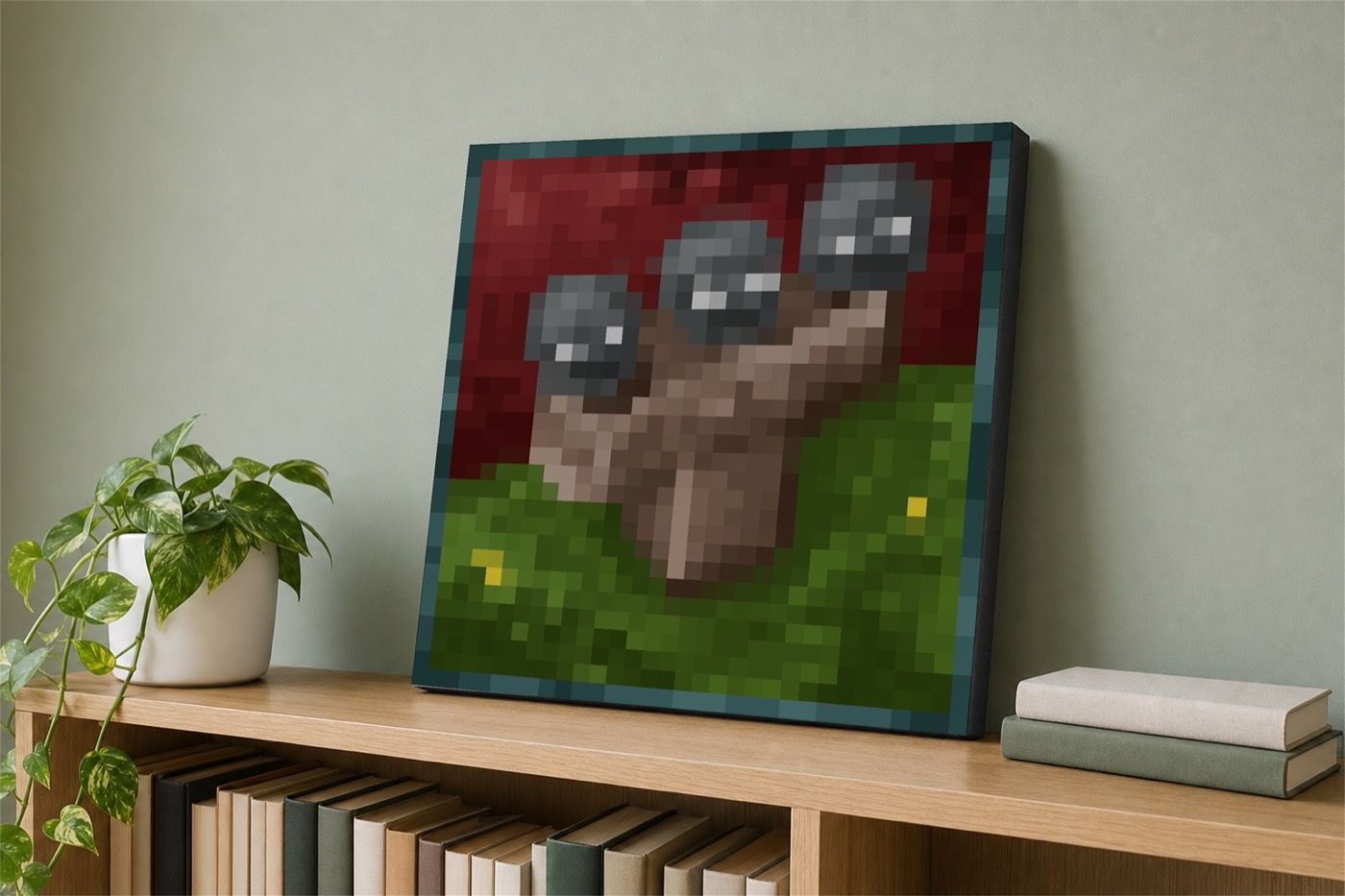 Wither Boss Pixel Art Canvas